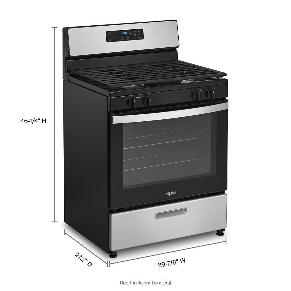 WHIRLPOOL WFG320M0MS Whirlpool 5.1 Cu. Ft. Freestanding Gas Range With Broiler Drawer