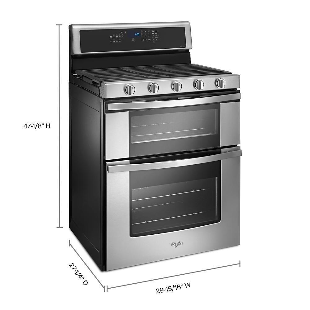 WHIRLPOOL WGG745S0FS Whirlpool 6.0 Cu. Ft. Gas Double Oven Range With Center Oval Burner