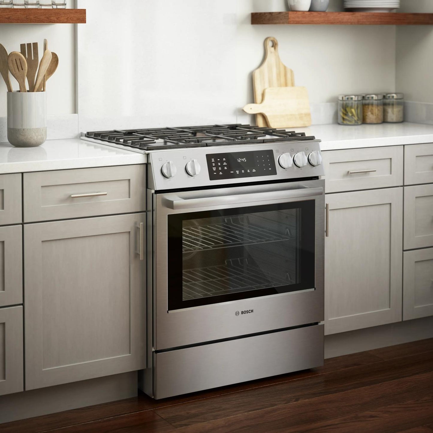 BOSCH HDI8056U Bosch Dual Fuel Slide-in Range 30'' Stainless Steel