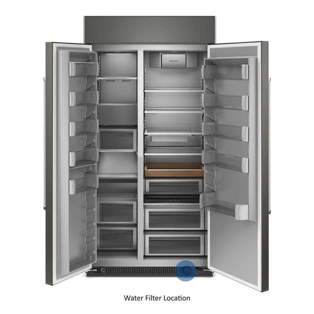 KITCHENAID KBSN702MPA 25.5 Cu Ft. 42"" Built-in Side-by-side Refrigerator With PANEL-READY...