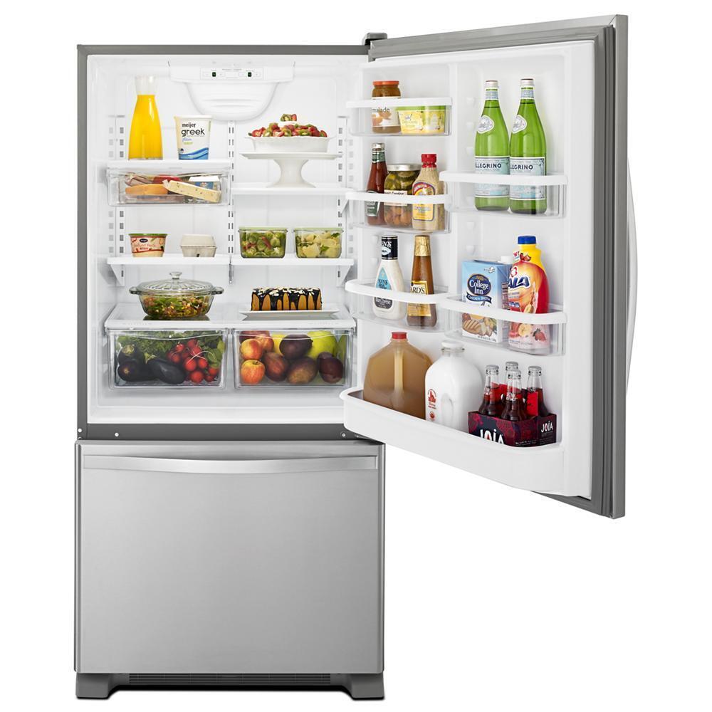 WHIRLPOOL WRB329DMBM Whirlpool 19 Cu. Ft. Bottom-freezer Refrigerator With Freezer Drawer