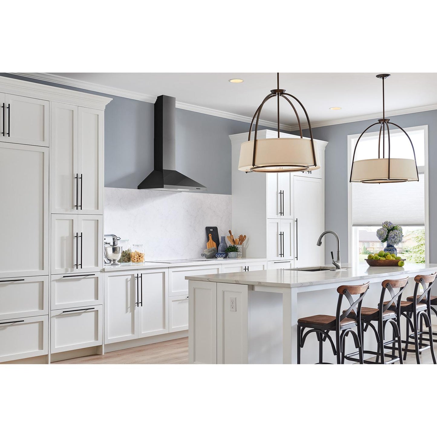 BROAN EW4830BLS Broan 30-inch Convertible Wall-mount Chimney Range Hood, 400 CFM...