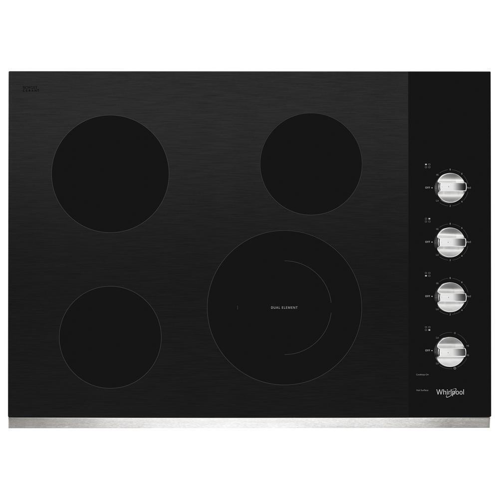 WHIRLPOOL WCE55US0HS 30-inch Electric Ceramic Glass Cooktop With Dual Radiant Element