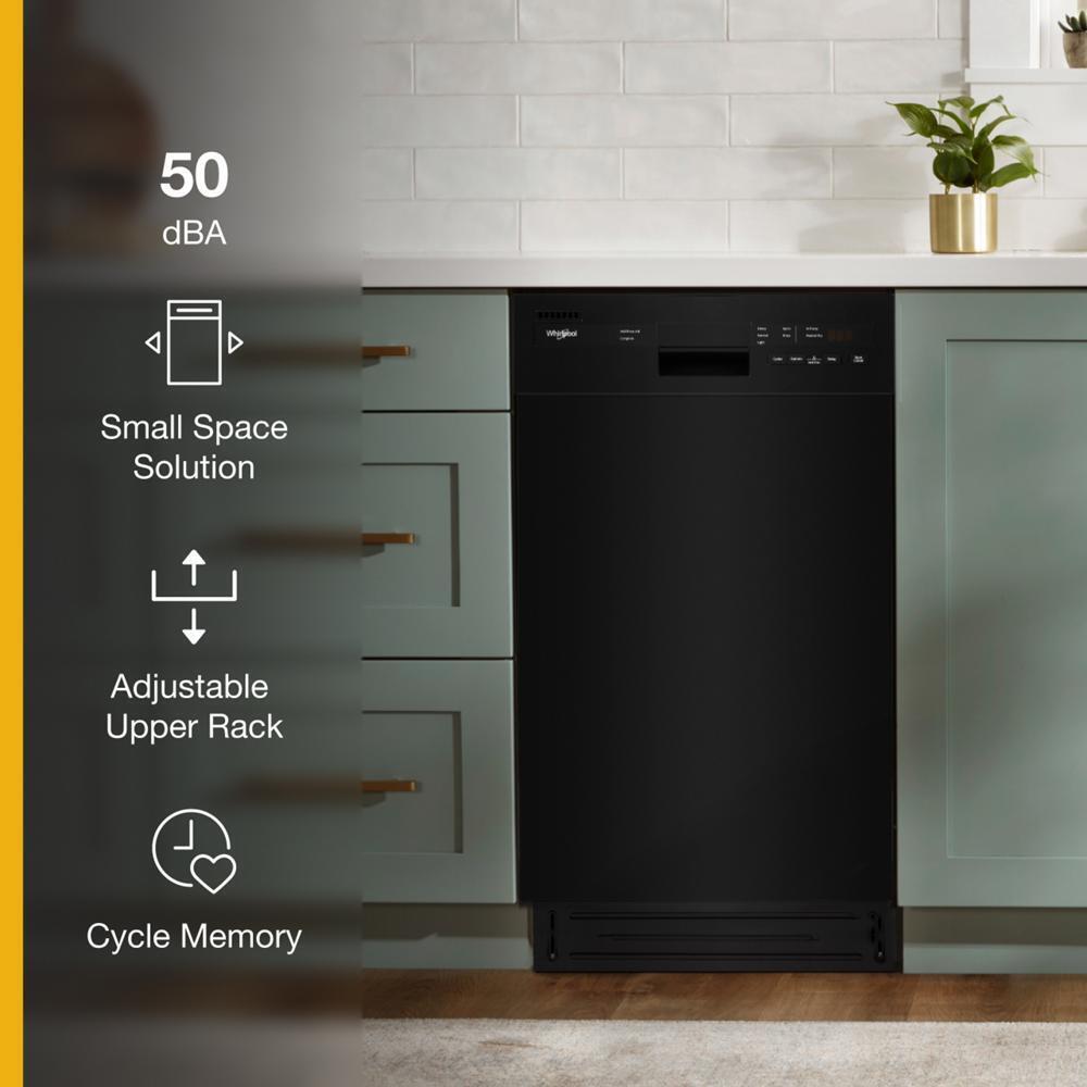 WHIRLPOOL WDPS5118PB Whirlpool Small-space Compact Dishwasher With Stainless Steel Tub