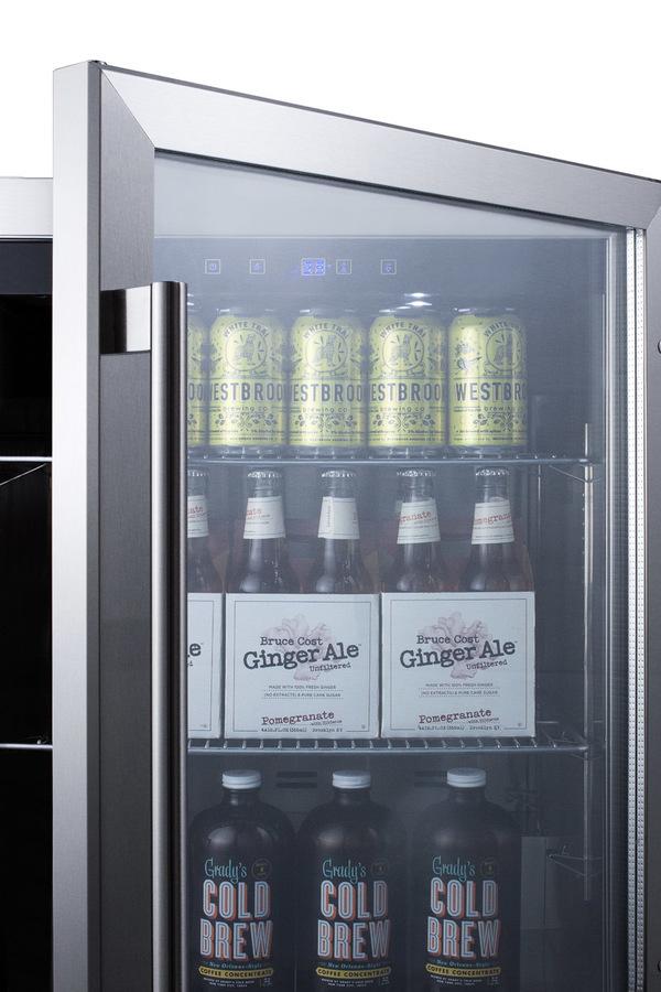 SUMMIT SCR611GLOS Outdoor Built-in Undercounter Commercial Glass Door Beverage CENTER...