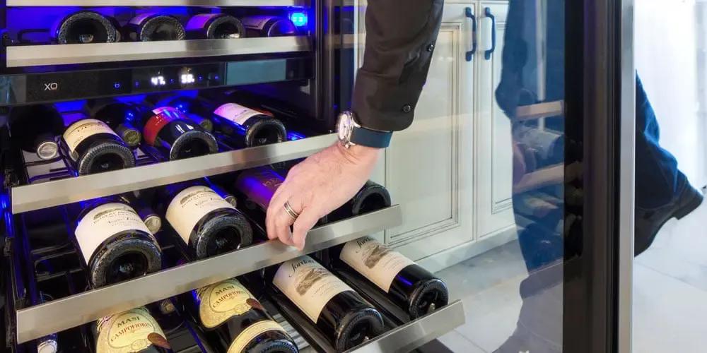 XO APPLIANCE XOU15WOFL XO Appliance Wine Cellar 15"" Solid Overlay Door Lh