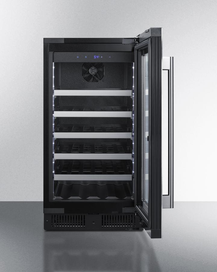 SUMMIT CL18WC 18"" Wide Built-in Wine Cellar With Seamless Stainless Steel TRIMMED...