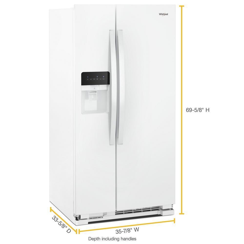 WHIRLPOOL WRS315SDHW Whirlpool 36-inch Wide Side-by-side Refrigerator - 25 Cu. Ft. - ...