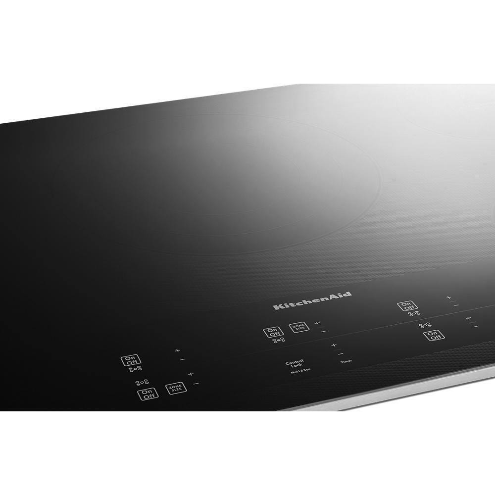 KITCHENAID KCES956KSS 36"" Electric Cooktop With 5 Elements and Touch-activated Controls