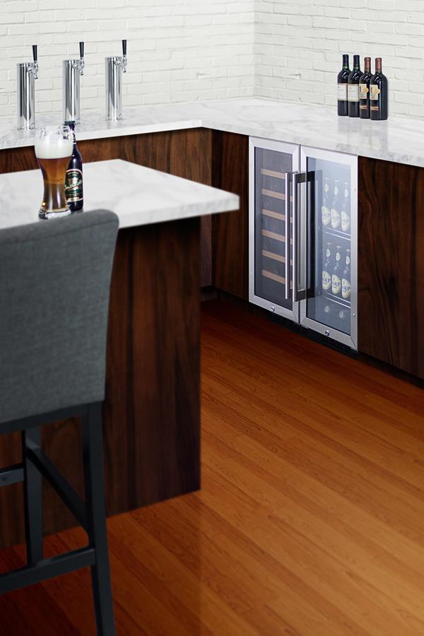 SUMMIT SWC1535B 15"" Wide Wine Cellar for Built-in or Freestanding Use, With DIGITAL...
