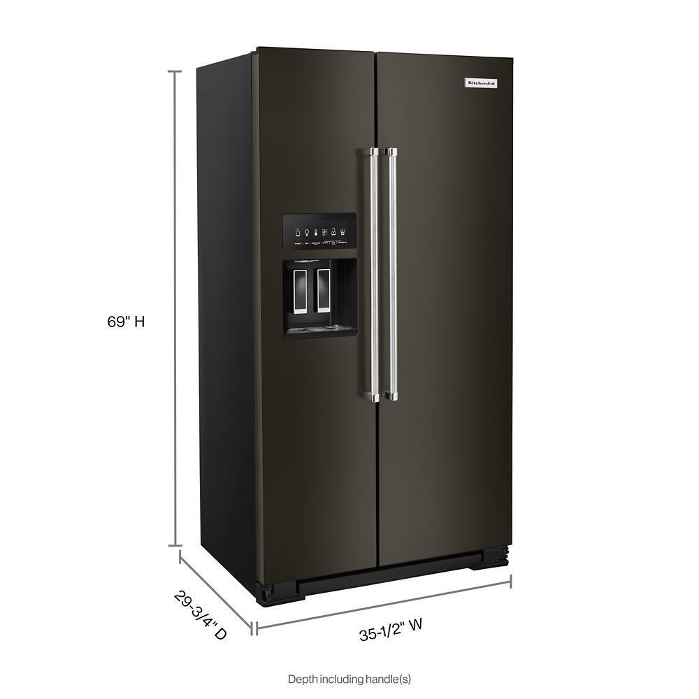 KITCHENAID KRSC700HBS 19.9 Cu Ft. Counter-depth Side-by-side Refrigerator With Exterior I...