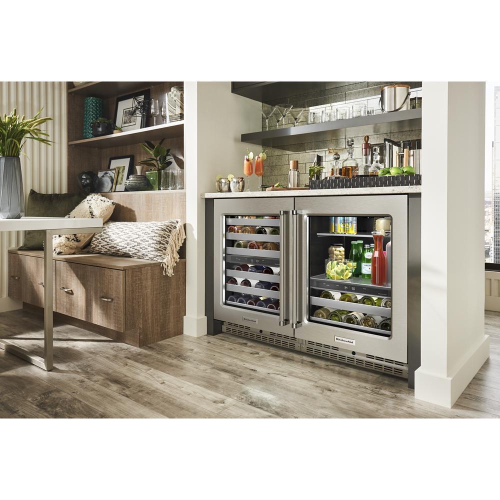 KITCHENAID KUBR314KSS 24"" Beverage Center With Glass Door and Metal-front Racks - STAINLE...