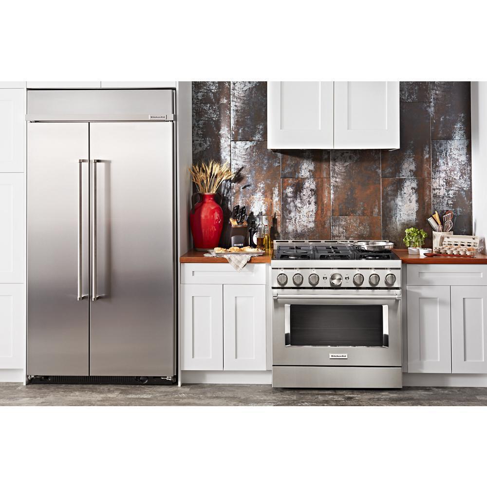 KITCHENAID KFGC506JSS Kitchenaid 36'' Smart Commercial-style Gas Range With 6 Burners ...