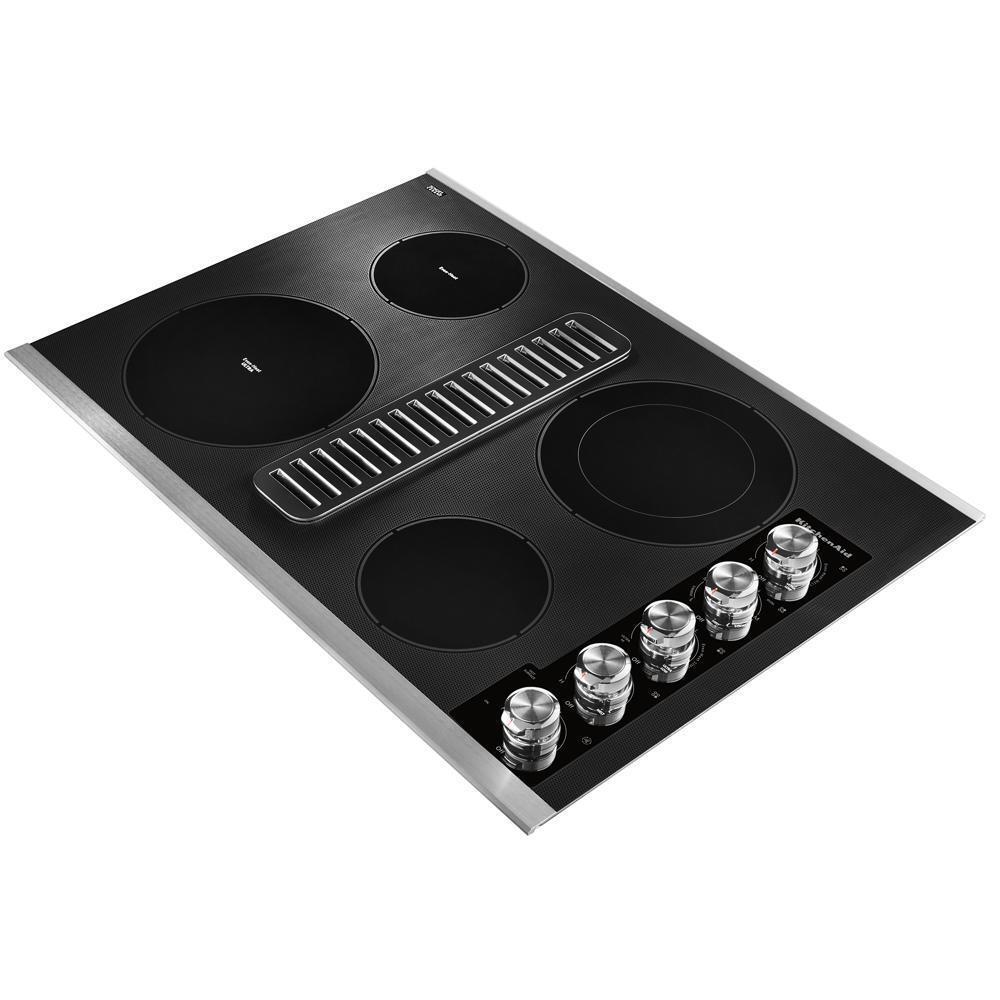 KITCHENAID KCED600GSS 30"" Electric Downdraft Cooktop With 4 Elements - Stainless Steel