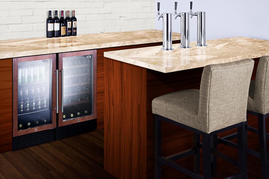 SUMMIT SCR1841BPNR Summit 18"" Wide Built-in Beverage Center (panel Not Included)