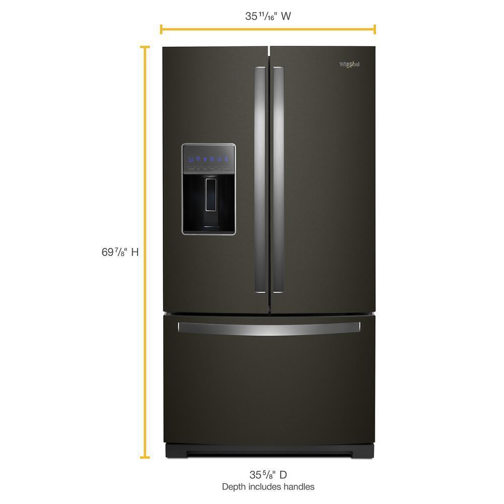 WHIRLPOOL WRF767SDHV Whirlpool 36-inch Wide French Door Refrigerator - 27 Cu. Ft. - B...