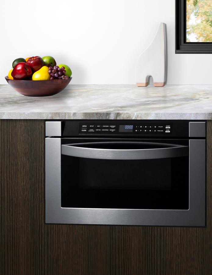 SUMMIT MDR245SS Summit 24"" Wide Built-in Drawer Microwave