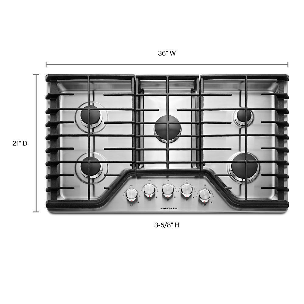 KITCHENAID KCGS356ESS Stainless Steel Kitchenaid 36'' 5-burner Gas Cooktop