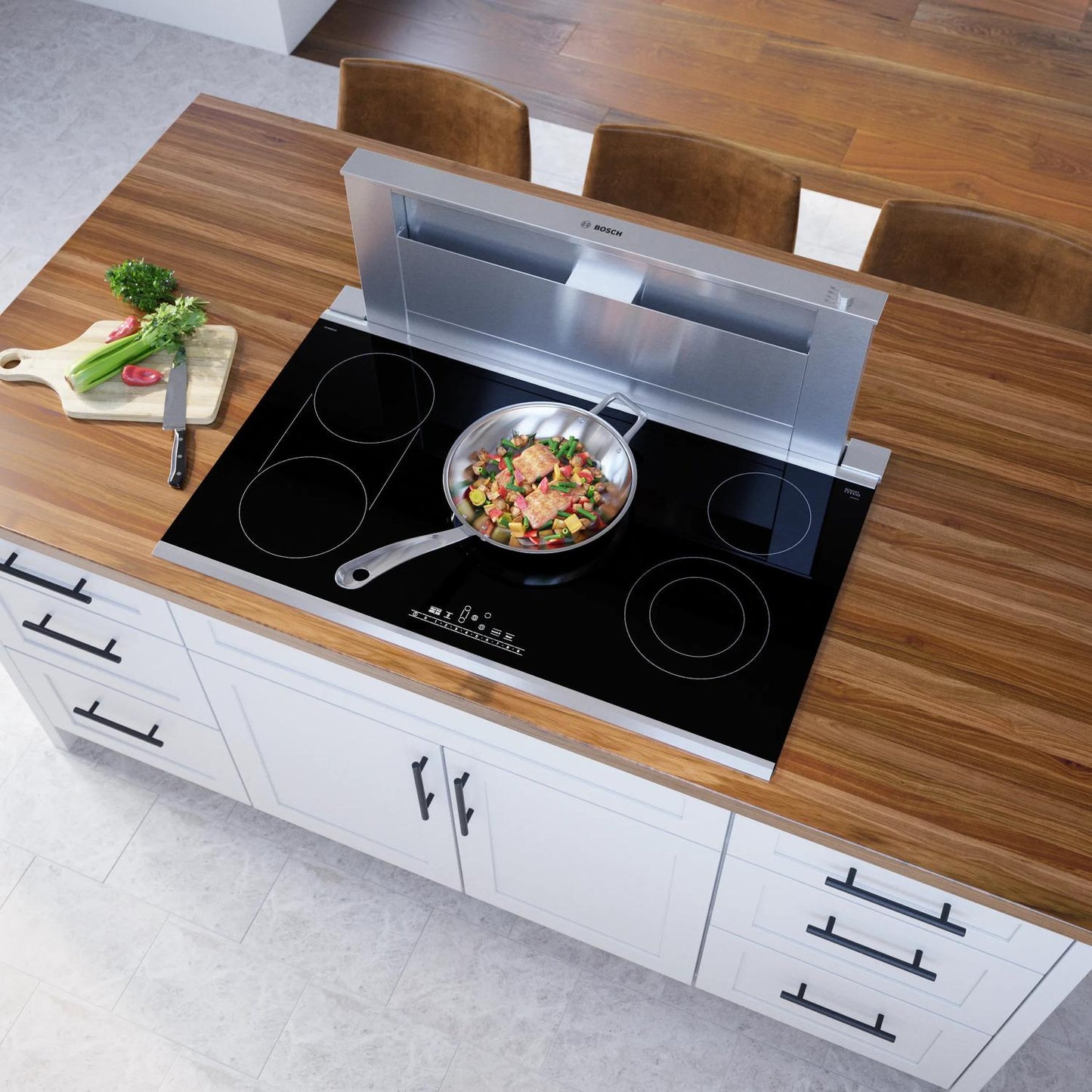 BOSCH NET8669SUC 800 Series Electric Cooktop 36'' Black, Surface Mount With Frame NE...