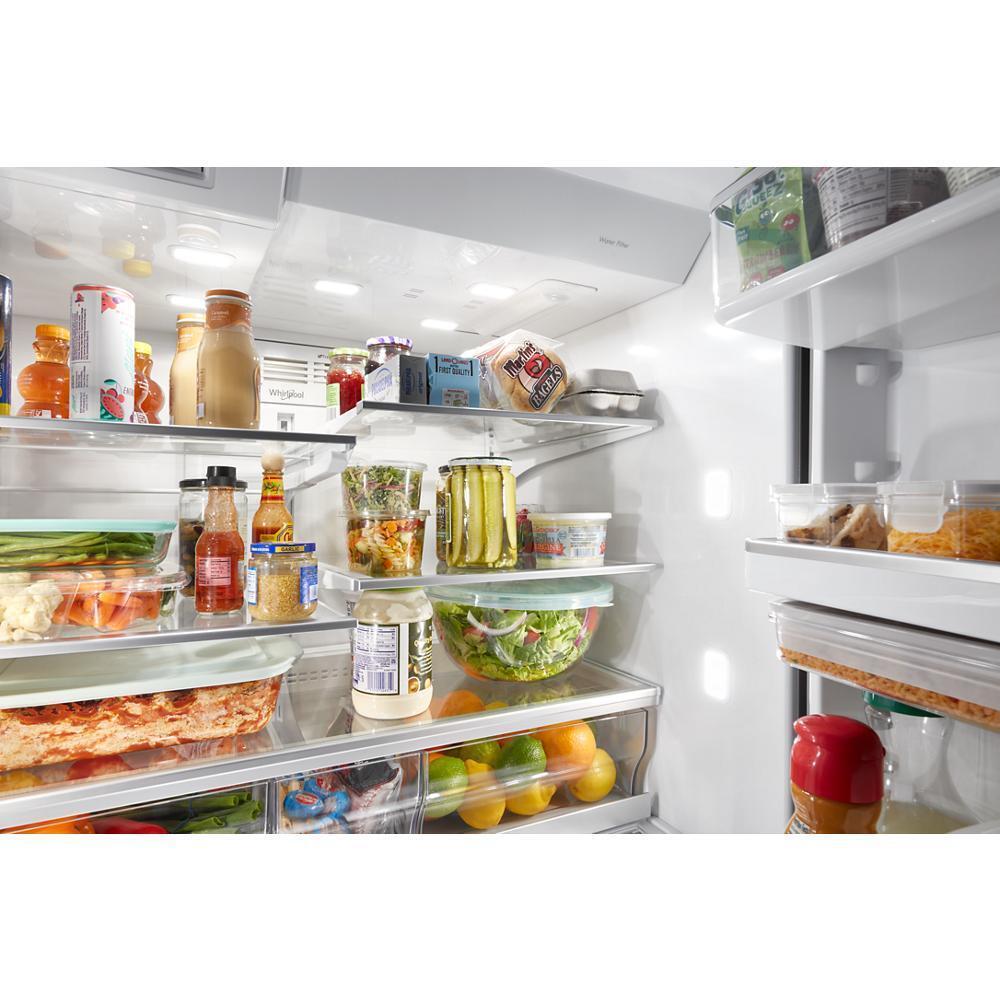 WHIRLPOOL WRMF7736PV 36-inch Wide 4 Door Refrigerator With Prep and Store Bins - 26 Cu. Ft.