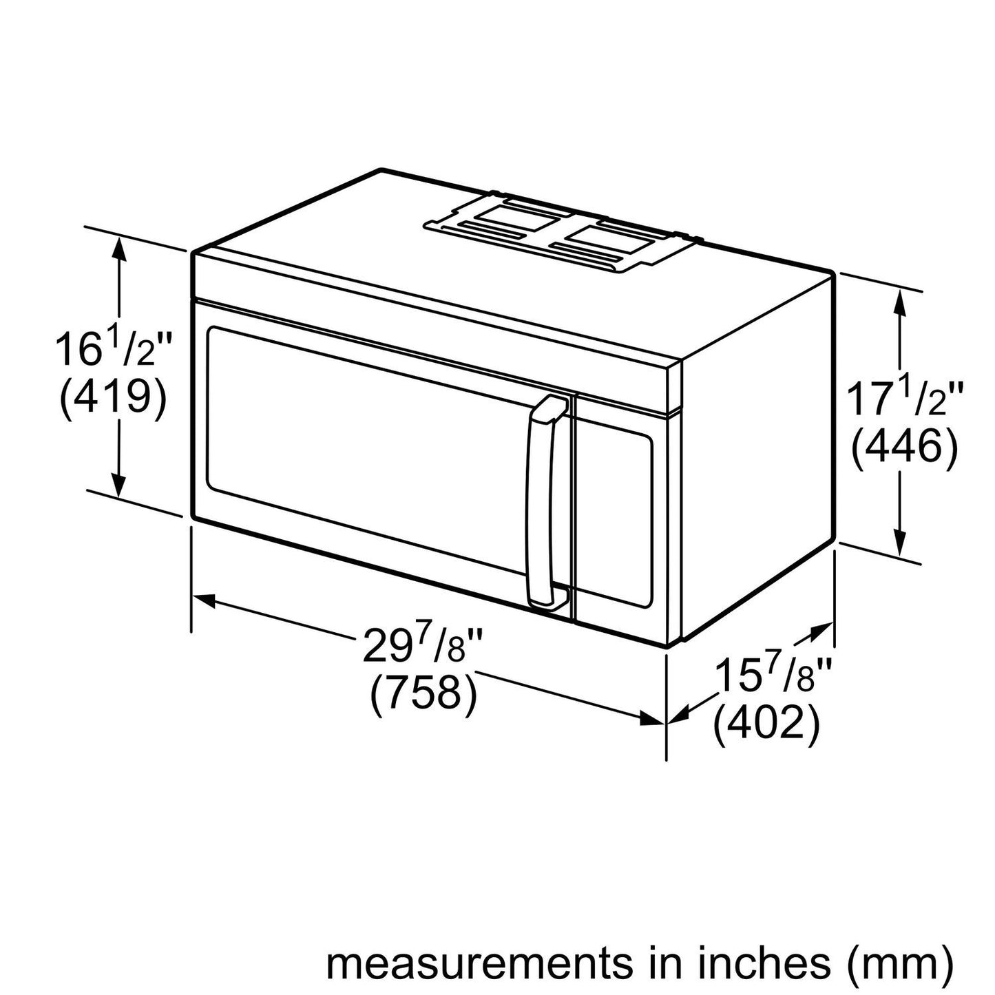 BOSCH HMV8045U 800 Series Over-the-range Microwave 30"" Left Sideopening Door, BLAC...
