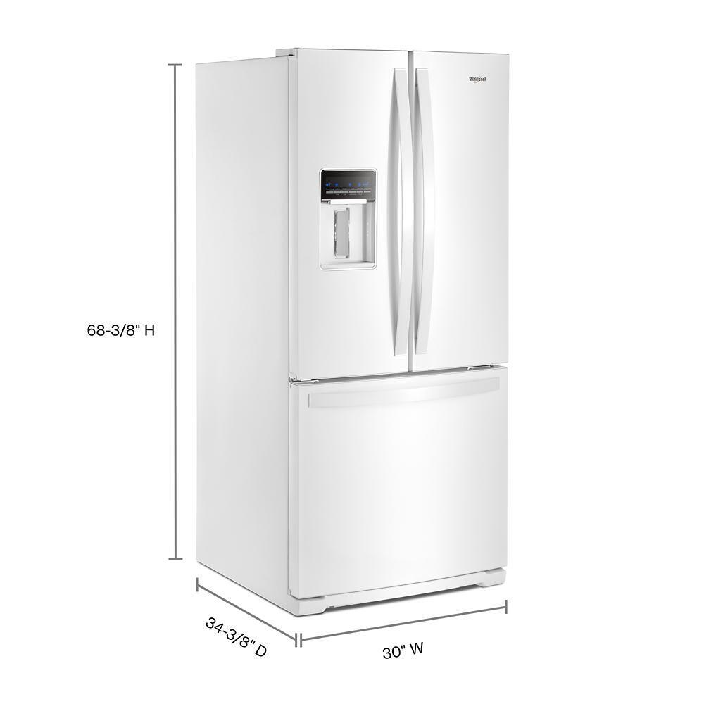 WHIRLPOOL WRF560SEHW Whirlpool 30-inch Wide French Door Refrigerator - 20 Cu. Ft.