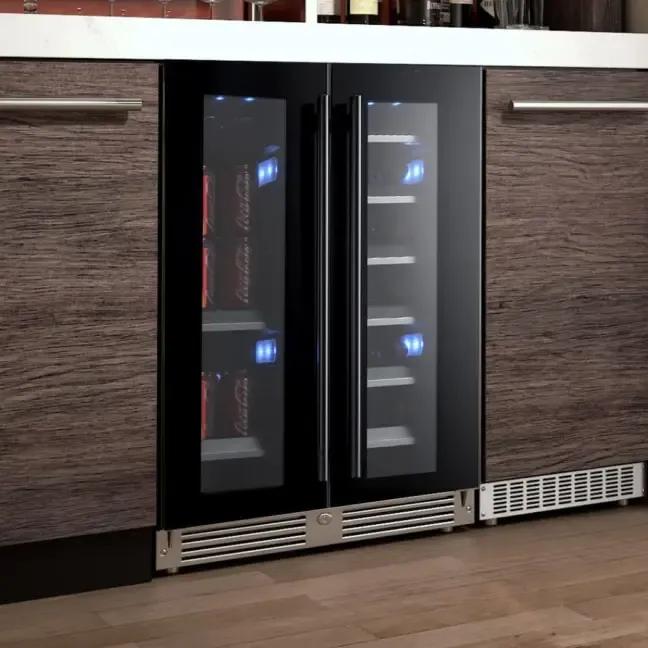 XO APPLIANCE XOU24BWDDGO XO Appliance 24in Beverage/wine Double Door Overlay Glass