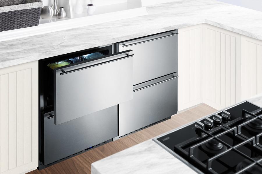 SUMMIT SCFF532D Built-in Undercounter Two-drawer All-freezer With Frost-free OPERAT...