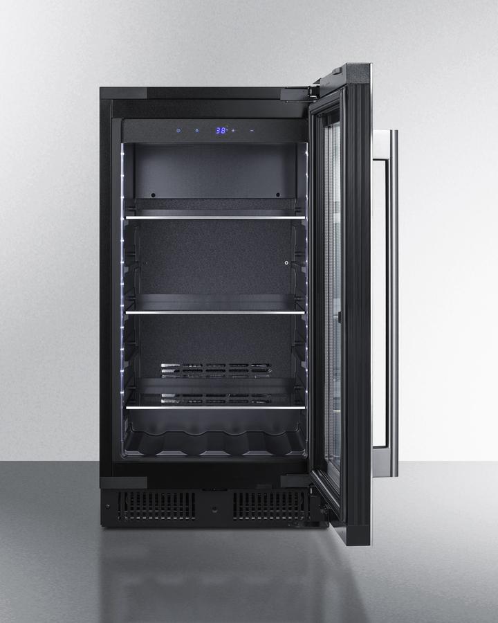 SUMMIT CL181WBV 18"" Wide Built-in Beverage Center With Seamless Stainless Steel TRI...