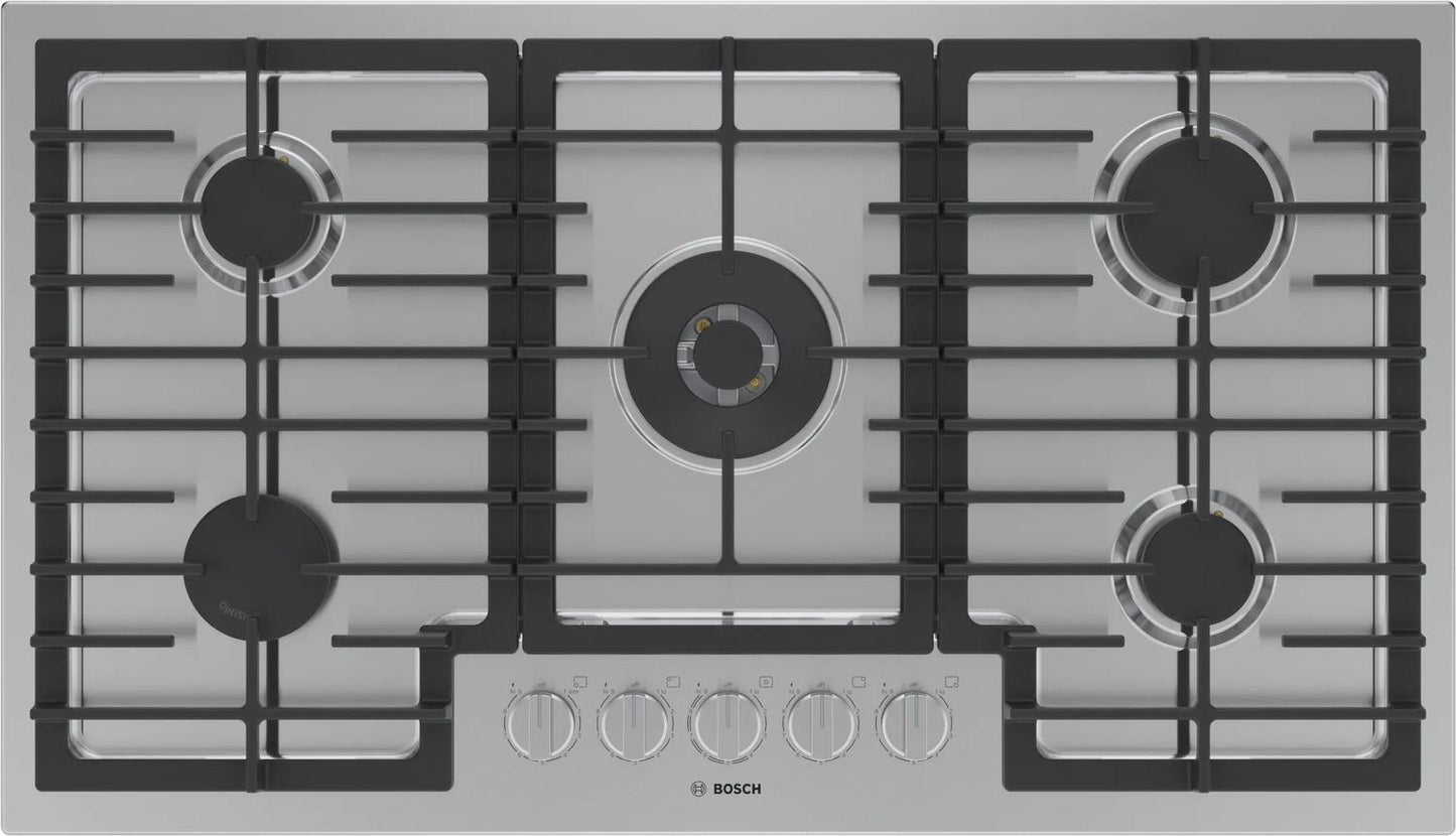 BOSCH NGM8659UC Bosch 800 Series Gas Cooktop 36"" Stainless Steel Ngm8659uc