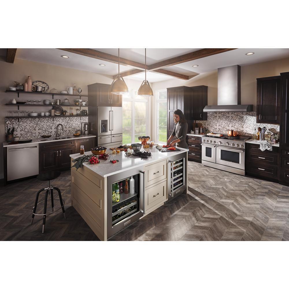 KITCHENAID KUBL314KSS 24"" Beverage Center With Glass Door and Metal-front Racks - STAINLE...