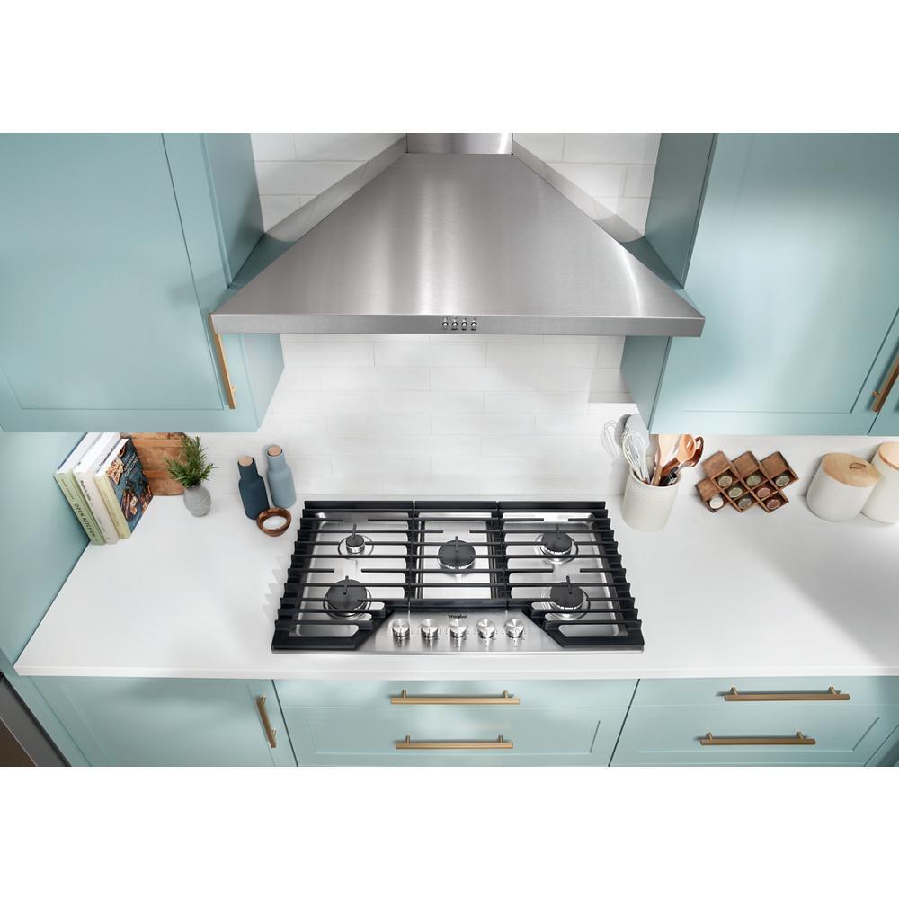 WHIRLPOOL WCGK7036PS Whirlpool 36-inch Gas Cooktop With Fifth Burner