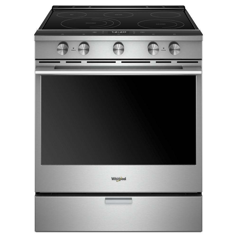 WHIRLPOOL WEEA25H0HZ Whirlpool 6.4 Cu. Ft. Smart Contemporary Handle Slide-in ELECTRI...