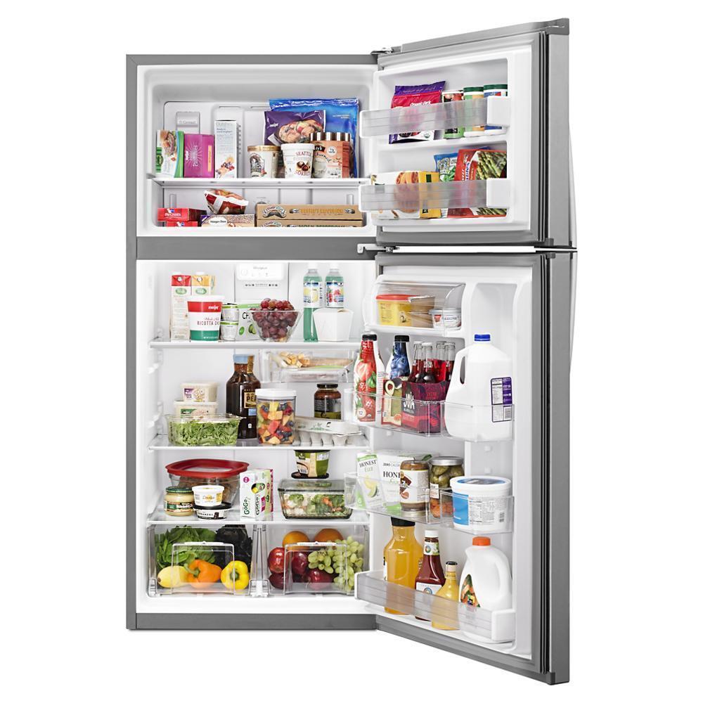 WHIRLPOOL WRT549SZDM Monochromatic Stainless Steel Whirlpool 30"" Wide Top-freezer REF...