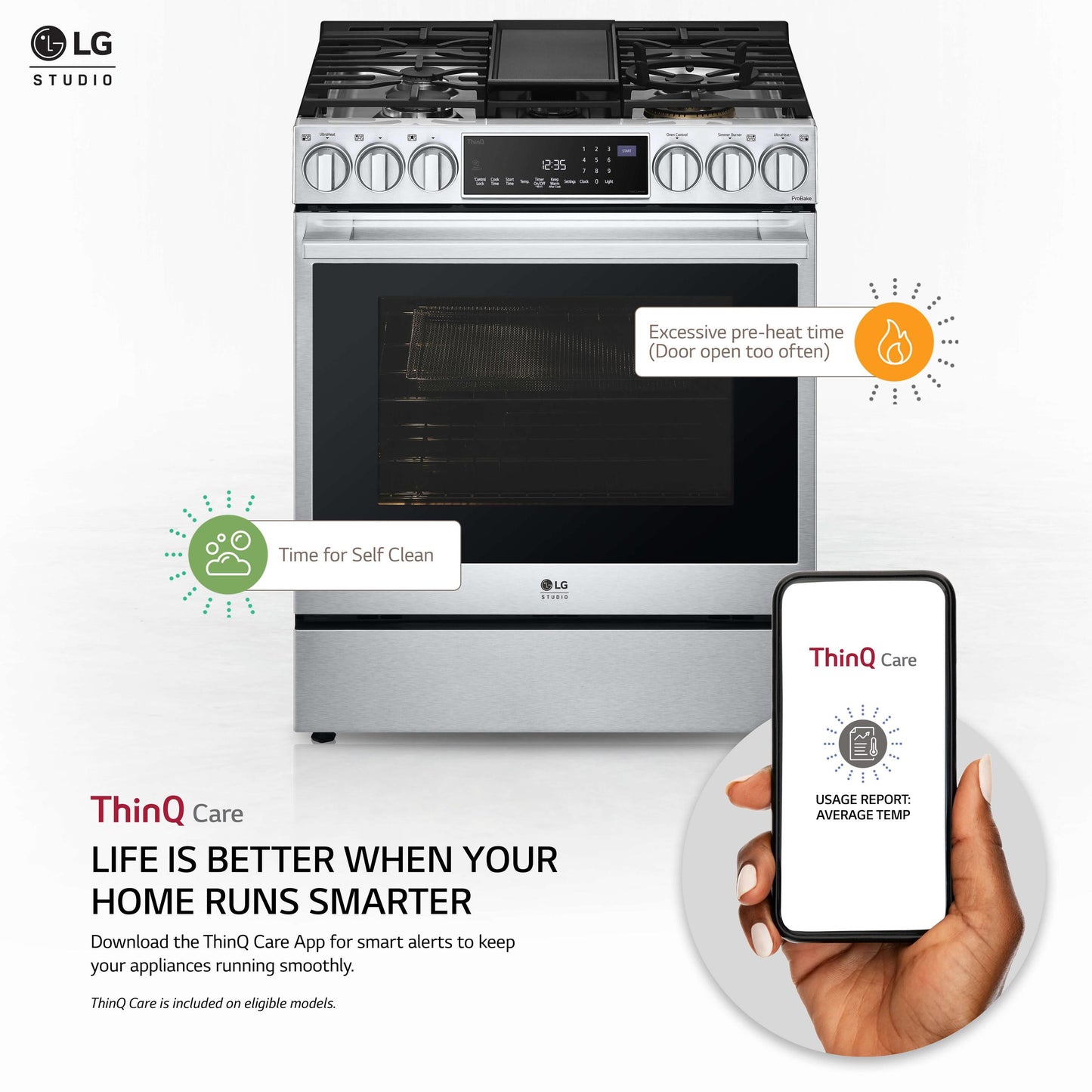 LG LSDS6338F 6.3 Cu. Ft. Smart Wi-fi Dual Fuel Slide-in Range With Probake CONVE...