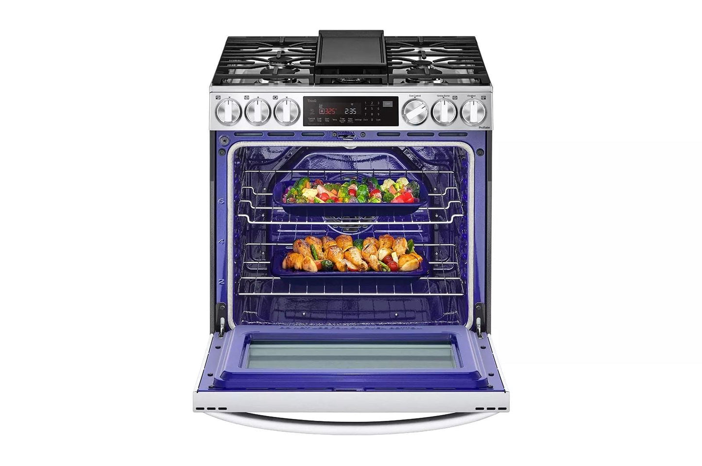 LG LSGL6335F 6.3 Cu Ft. Smart Wi-fi Enabled Probake Convection Instaview G...