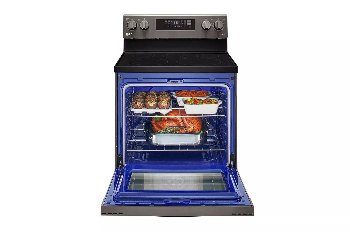 LG LREL6323D 6.3 Cu Ft. Smart Wi-fi Enabled Fan Convection Electric Range With A...