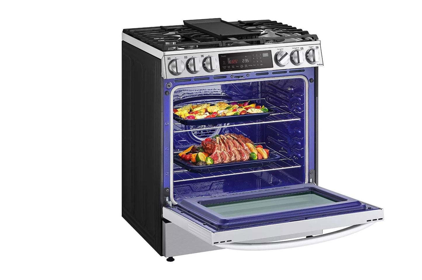 LG LSDL6336F 6.3 Cu. Ft. Smart Wi-fi Enabled Probake Convection Instaview ...