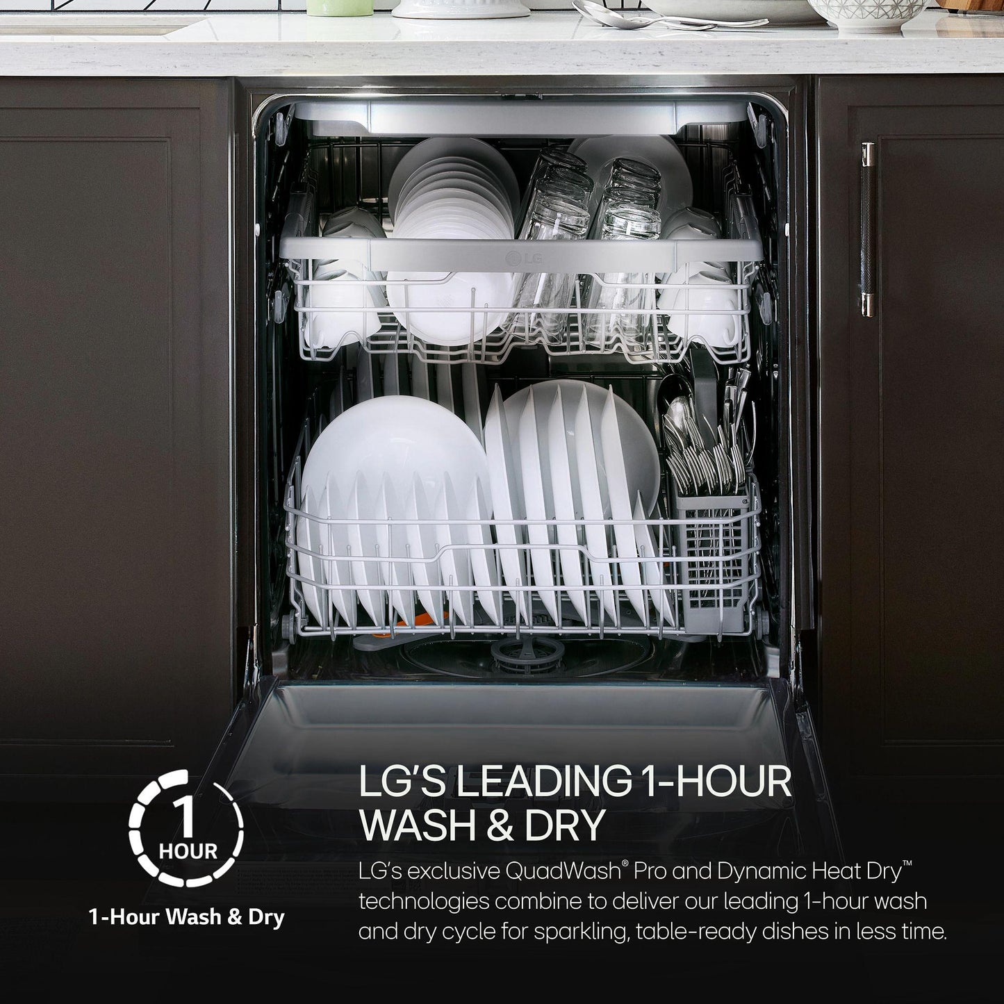 LG LDTH5554S Top-control Dishwasher With 1-hour Wash & Dry, Quadwash Pro, AND...