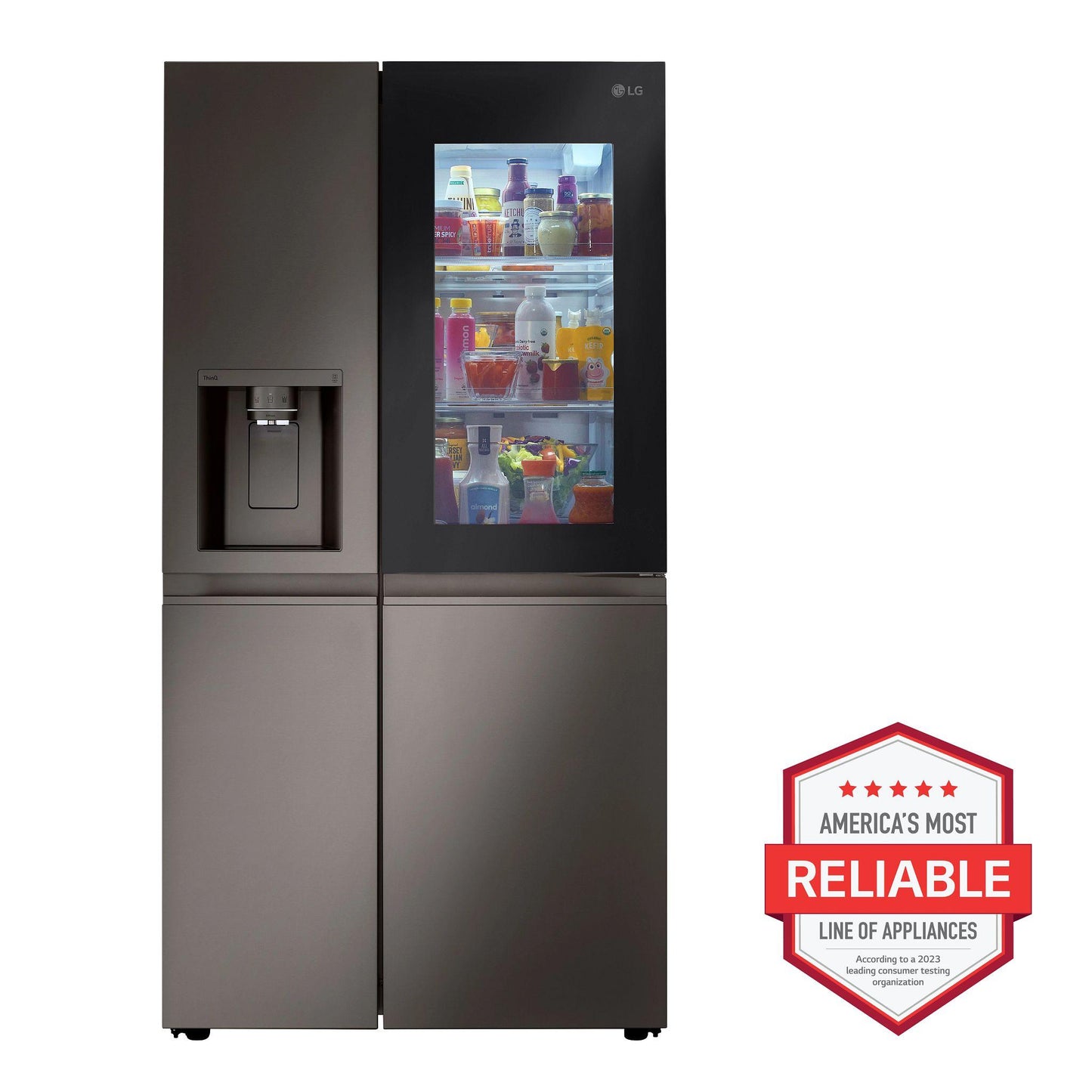 LG LRSOS2706D LG 27 Cu. Ft. Side-by-side Instaview Refrigerator