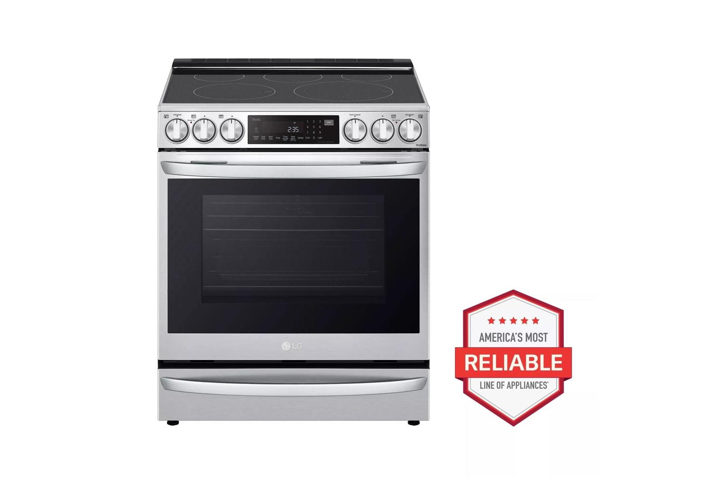 LG LSEL6337F 6.3 Cu Ft. Smart Wi-fi Enabled Probake Convection Instaview E...