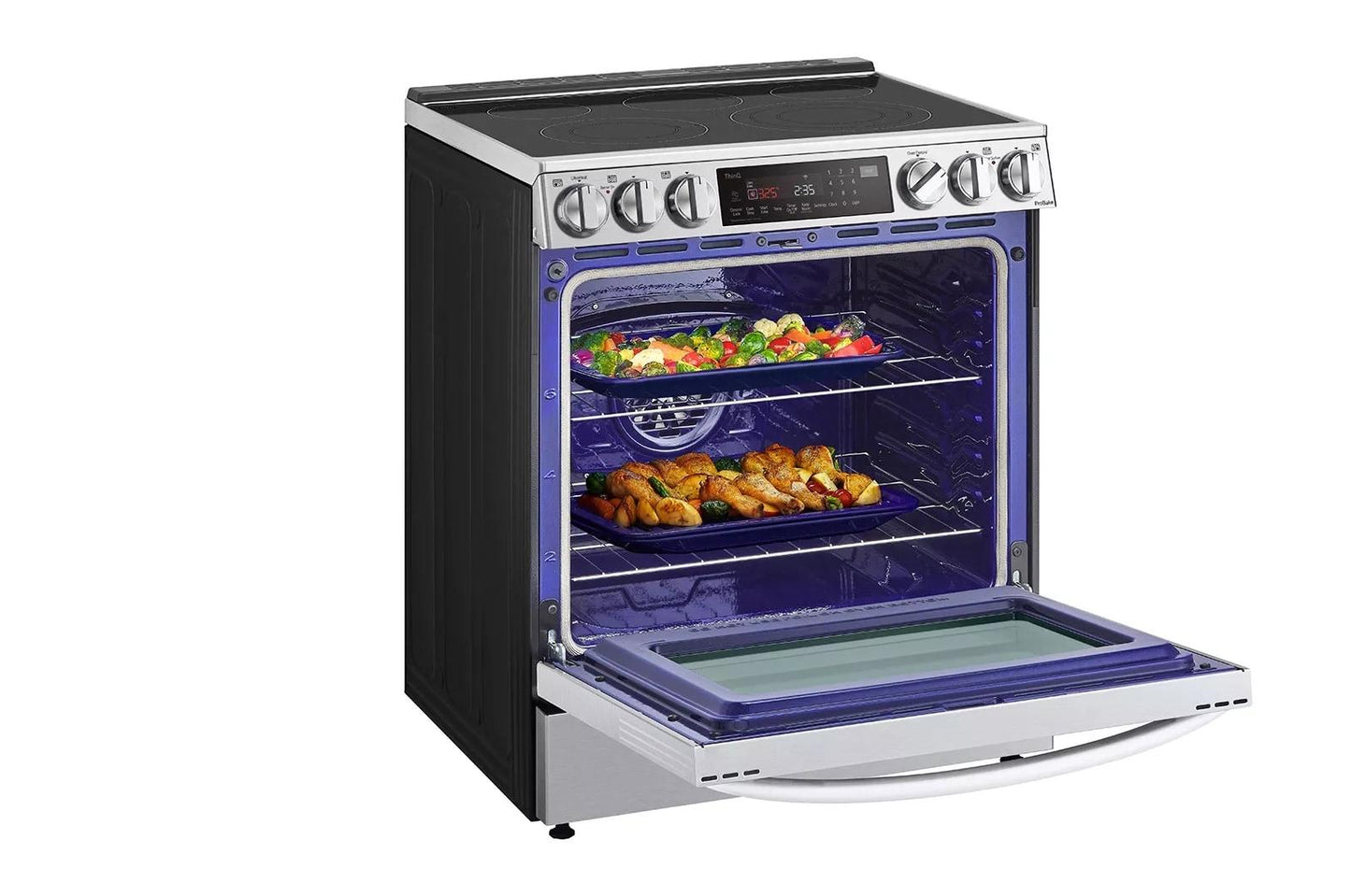 LG LSEL6335FE 6.3 Cu Ft. Smart Wi-fi Enabled Probake Convection Instaview E...