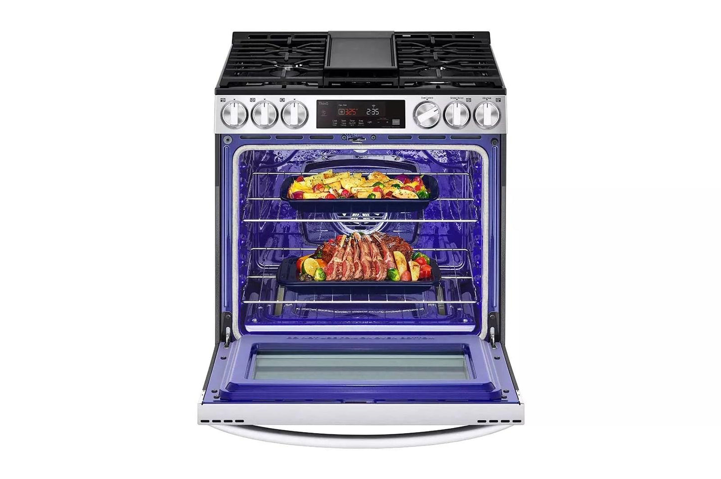 LG LSGL5833F 5.8 Cu Ft. Smart Wi-fi Enabled Fan Convection Gas Slide-in Range WI...