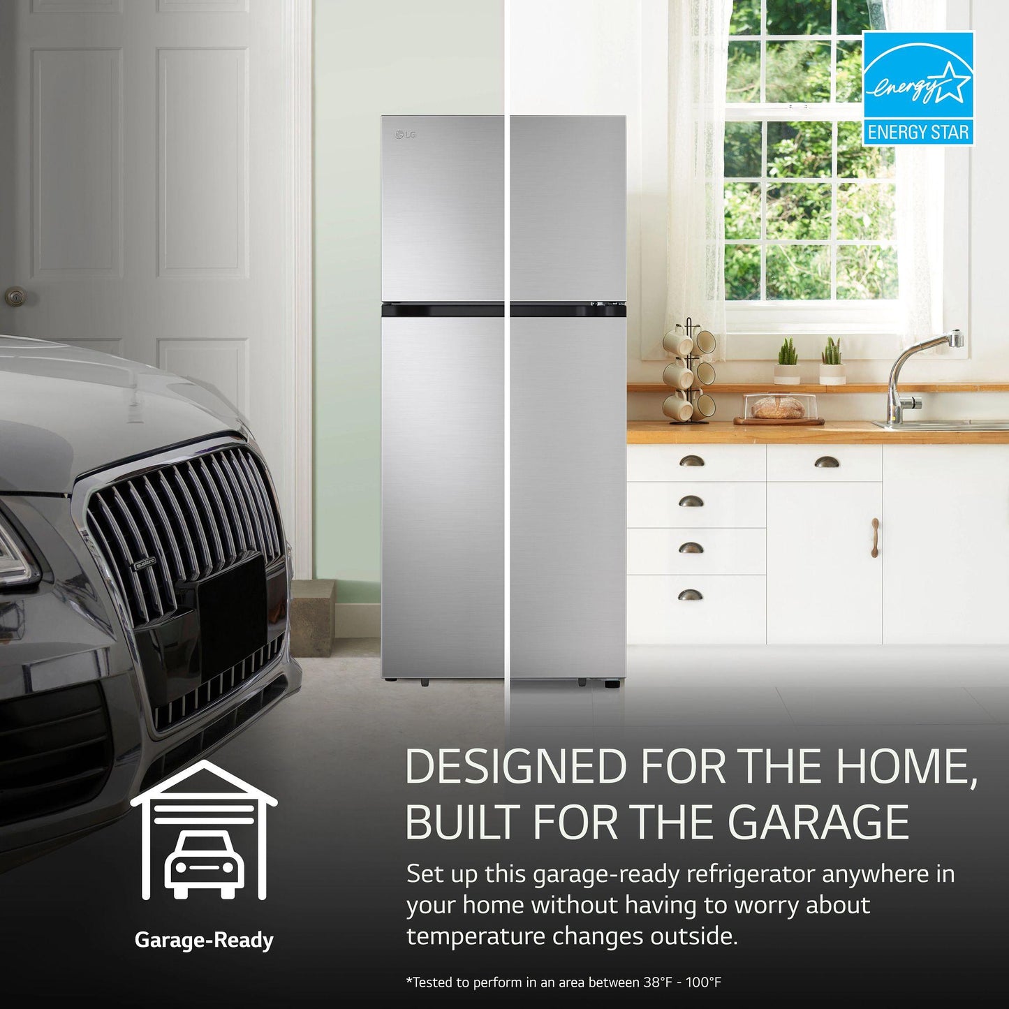 LG LT18S2100S LG 18 CU.FT. Garage Ready Top Freezer Refrigerator