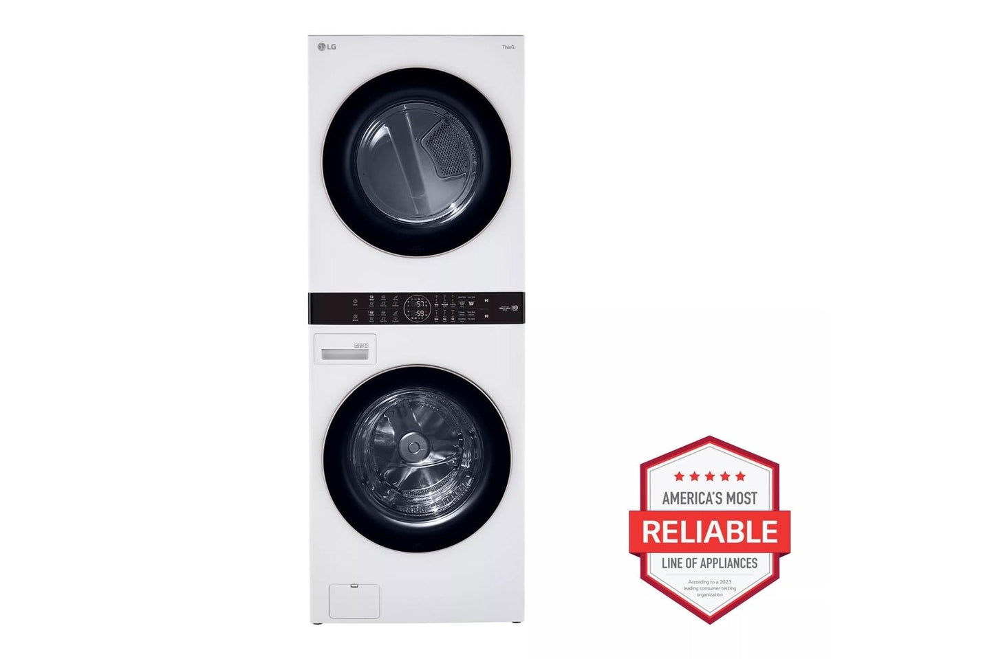 LG WKE100HWA Single Unit Front Load LG Washtower With Center Control 4.5...