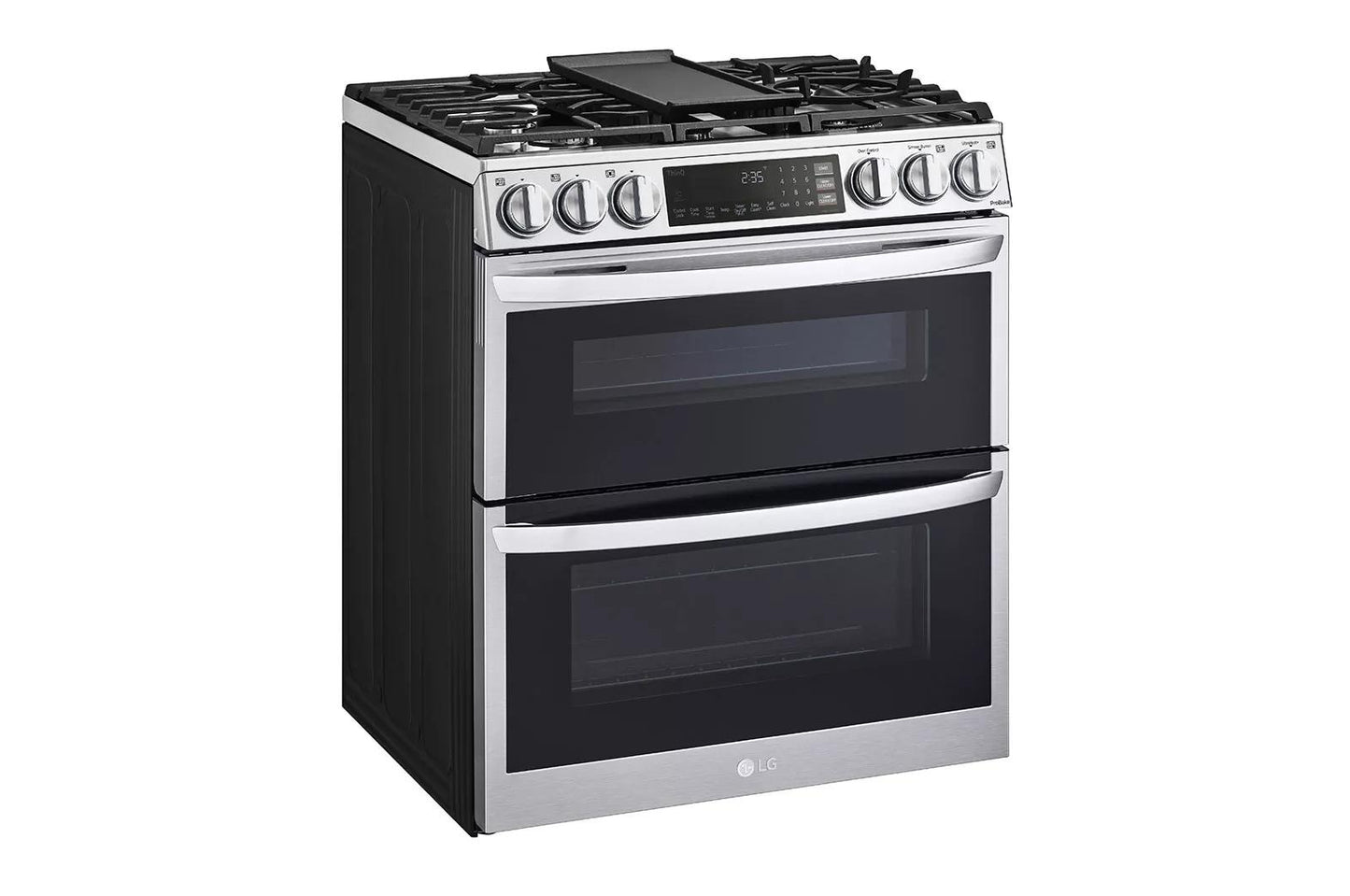 LG LTGL6937F 6.9 Cu. Ft. Smart Instaview Gas Double Oven Slide-in Range With ...
