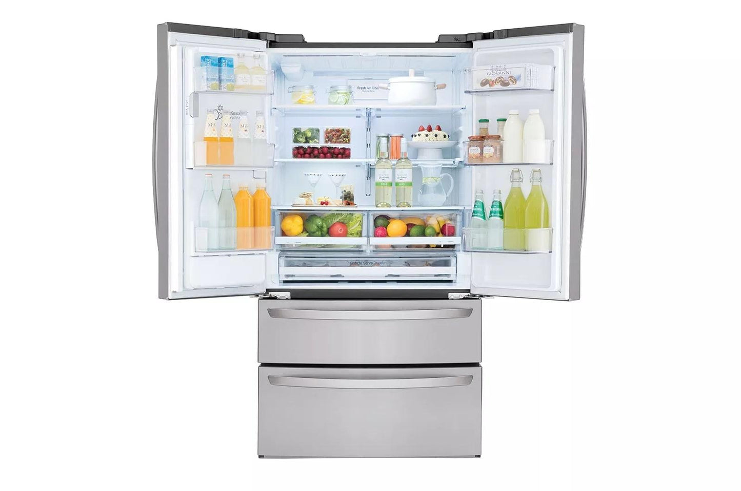LG LMXS28626S LG 28 CU.FT. Capacity 4-door French Door Refrigerator
