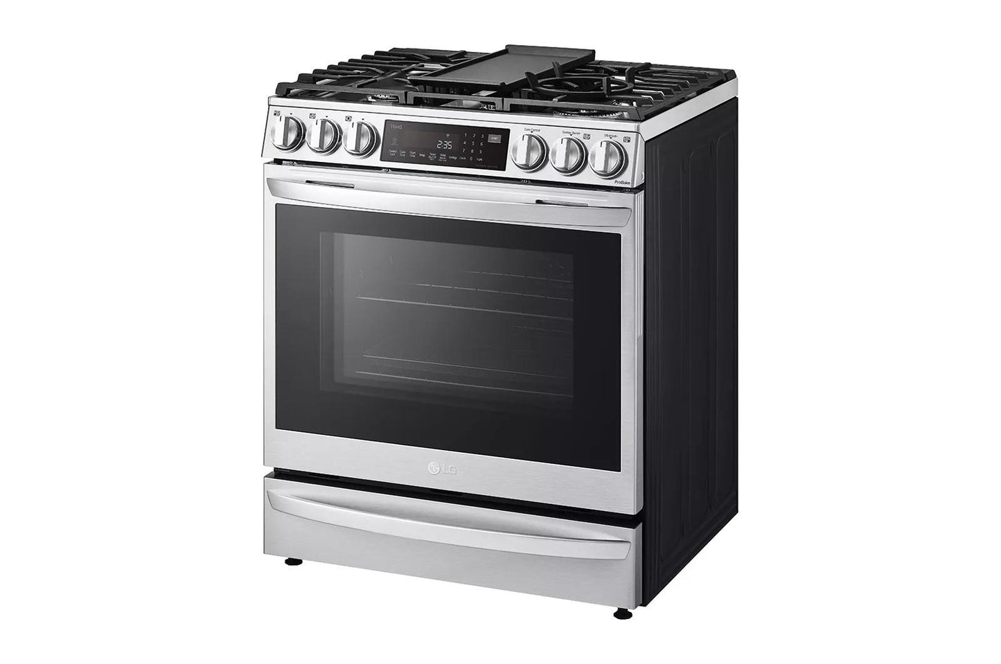 LG LSGL6337F 6.3 Cu Ft. Smart Wi-fi Enabled Probake Convection Instaview G...