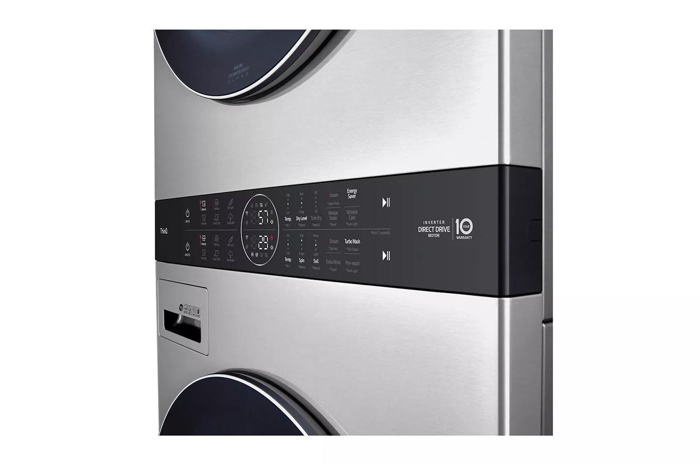 LG WSGX201HNA LG Studio Single Unit Front Load Washtower With Center CONTROL(...