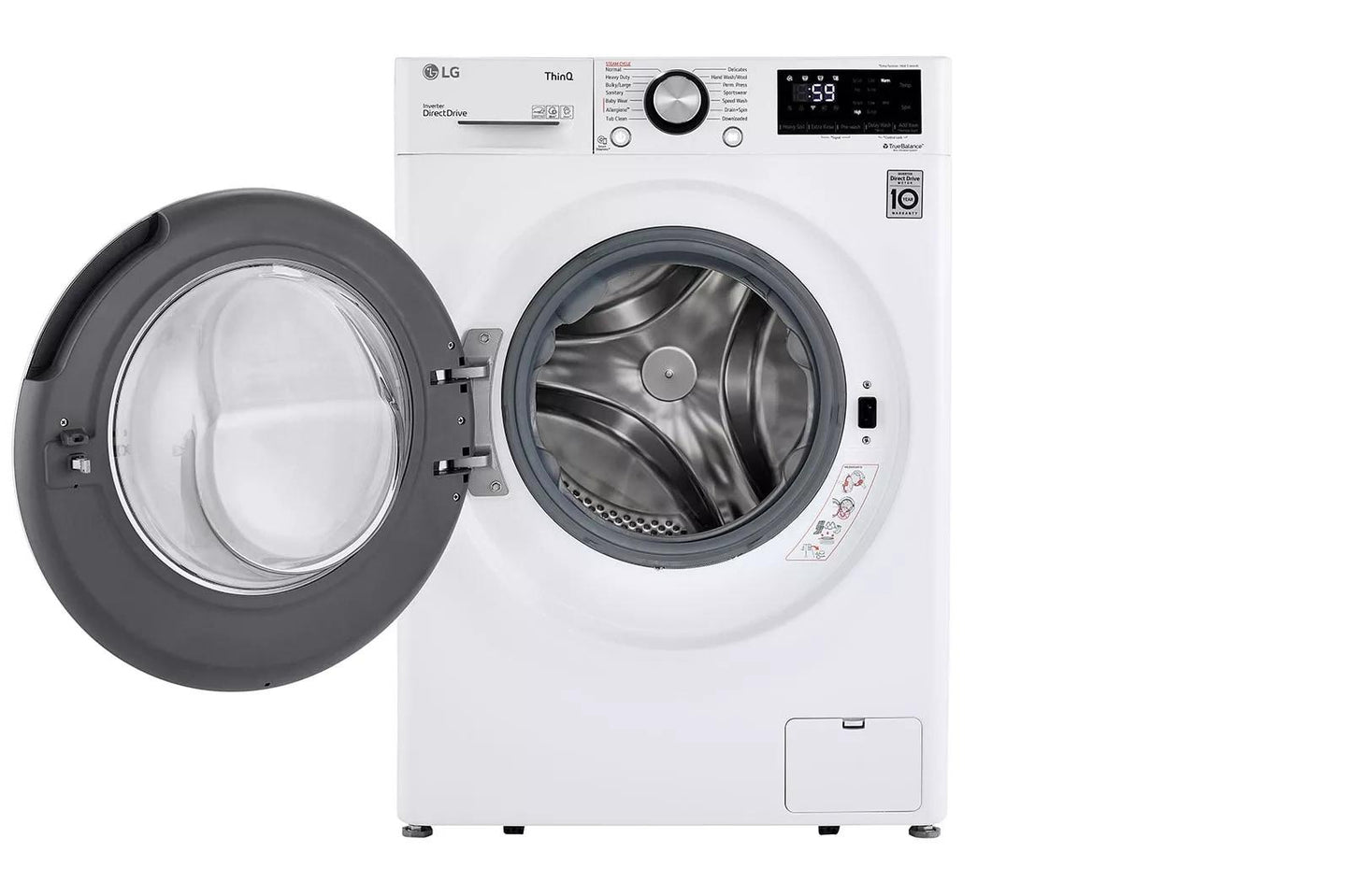 LG WM1455HWA 2.4 CU.FT. Smart Wi-fi Enabled Compact Front Load Washer With BUILT...